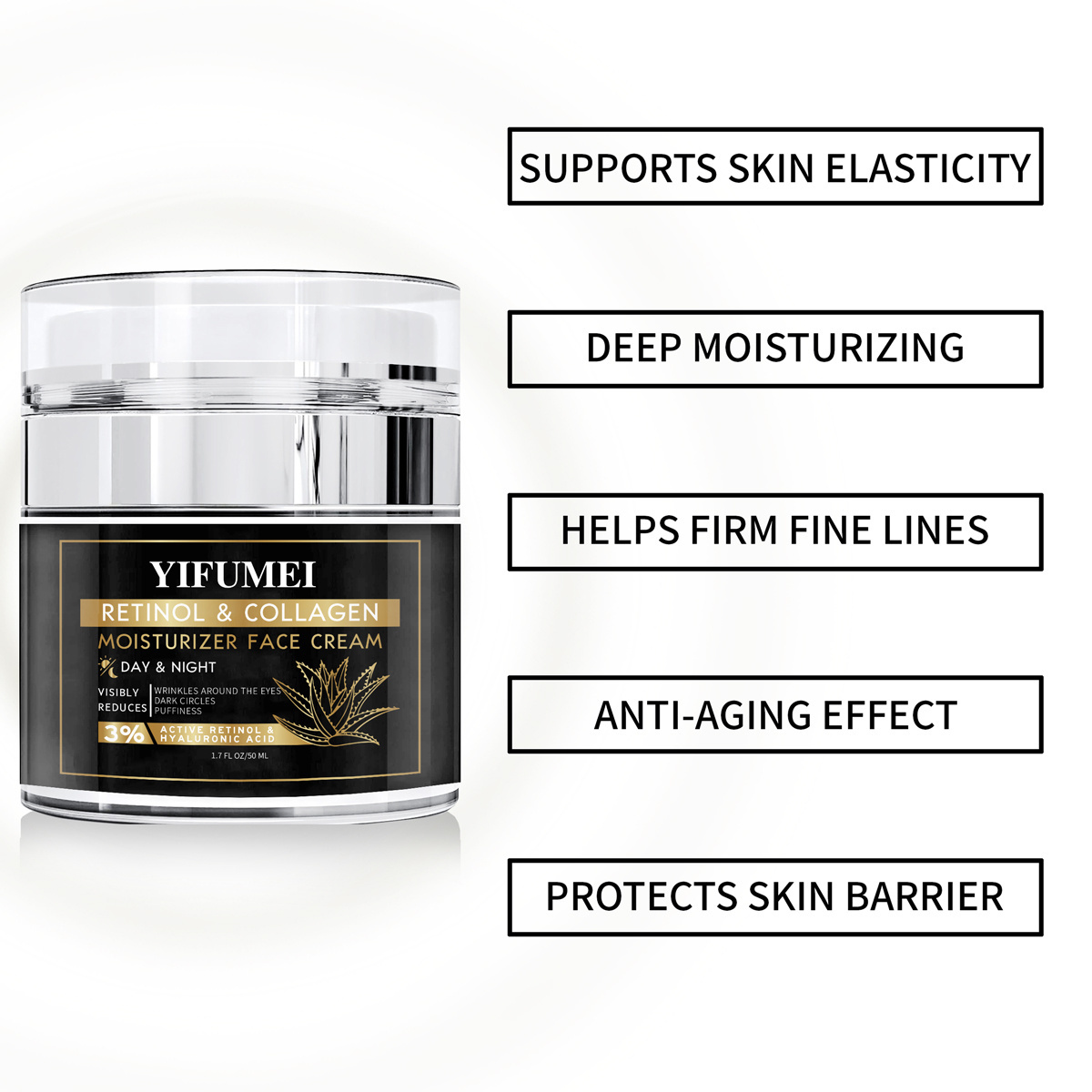 Private Label Lightening Fine Lines Brightening Firming Moisturizer Whitening Collagen Anti Wrinkle Aging Retinol Face Cream