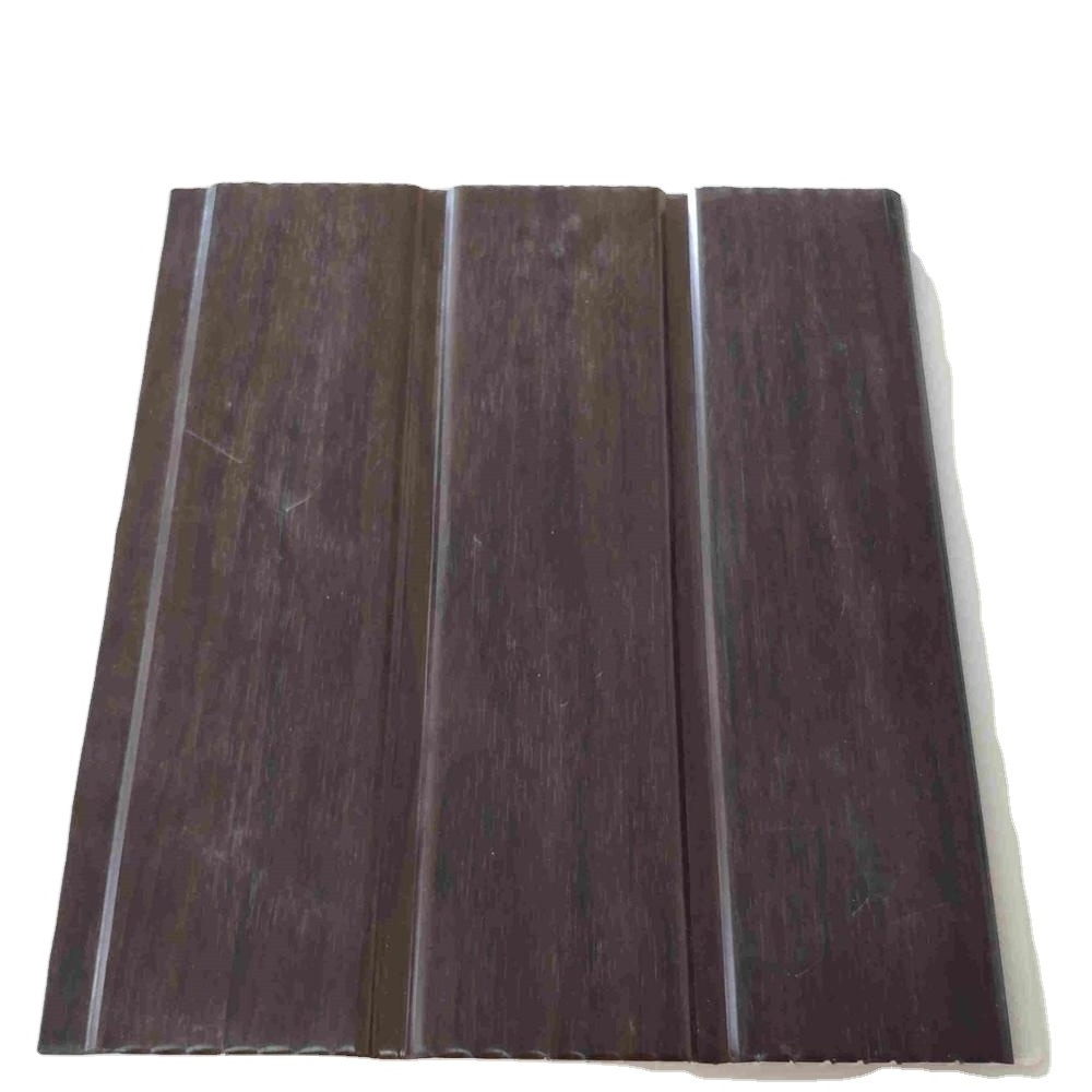 2.6KG Three Groove Laminate Wood Grain PVC Wall Paneling China Waterproof PVC Ceiling Design