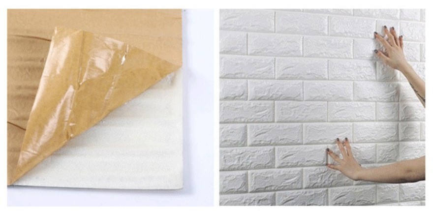 White Faux Brick 3D Wall Panels Peel And Stick Wallpaper For Living Room Bedroom Background Wall Decoration