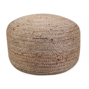 Natural Jute Indoor & Outdoor Poufs Game Rooms Jute Stool Bed Side Pouf Garden Ottoman & Stool Living Room Stool Farmhouse Stool