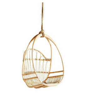 Customized Indoor Outdoor Furniture Patio Rattan Swing Hanging Egg Chair & Seat Garden Decor Chair Rattan Cane Modern Furniture