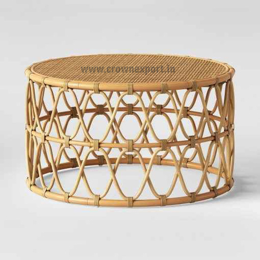 Rectangular Tea Table For Indoor & Outdoor Modern Rattan Coffee Table  Natural Rattan Wicker Table Home Decor Bamboo Furniture