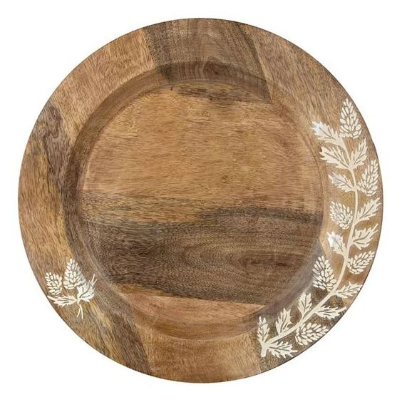 Kitchen & Dining Mother Of Pearl Inlay Wood Charger Plates for Dining Party Wedding Available In Wholesale Price For Bulk Orders