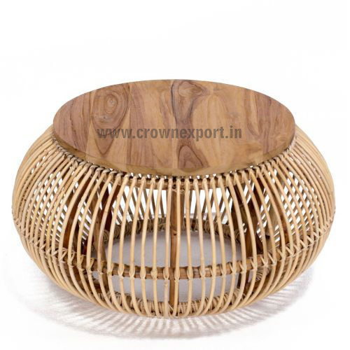 Rectangular Tea Table For Indoor & Outdoor Modern Rattan Coffee Table  Natural Rattan Wicker Table Home Decor Bamboo Furniture