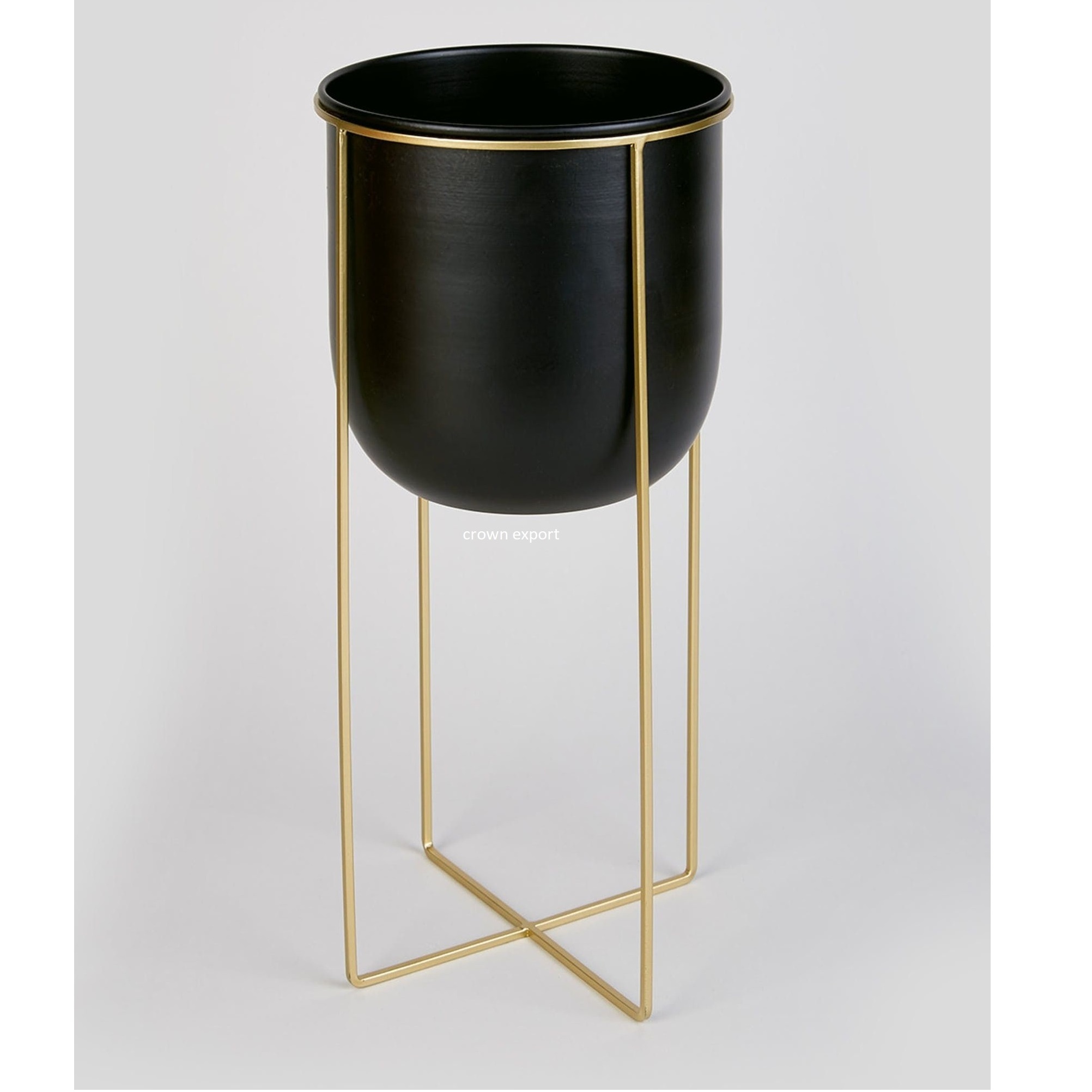 Large box shaped planter matte black finished standing planter with a removable pot outdoor garden decor at drop bottom price