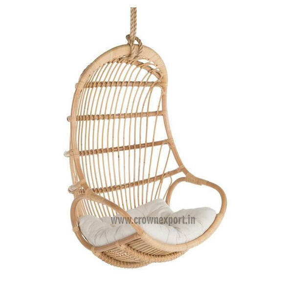 Customized Indoor Outdoor Furniture Patio Rattan Swing Hanging Egg Chair & Seat Garden Decor Chair Rattan Cane Modern Furniture