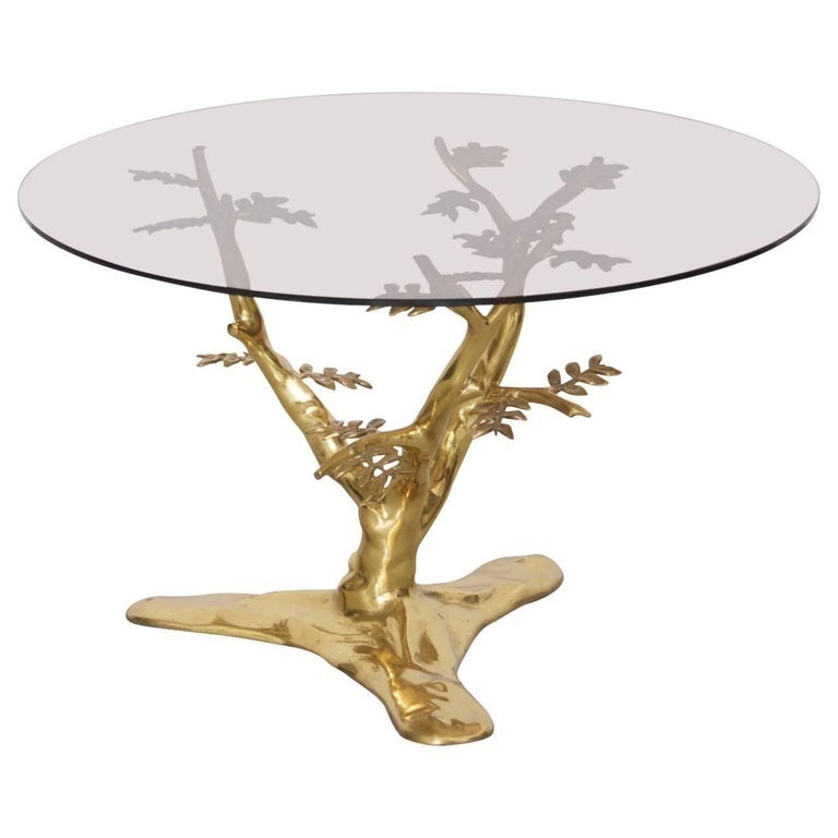 Luxury Style Restaurant Hotel/ Home Furniture Decoration Metal Gold Plated Tree Sculpture Coffee Table End Table & Accent Table