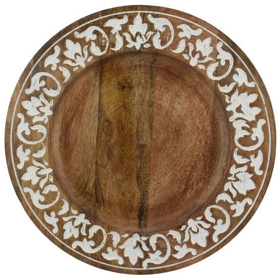 Kitchen & Dining Mother Of Pearl Inlay Wood Charger Plates for Dining Party Wedding Available In Wholesale Price For Bulk Orders