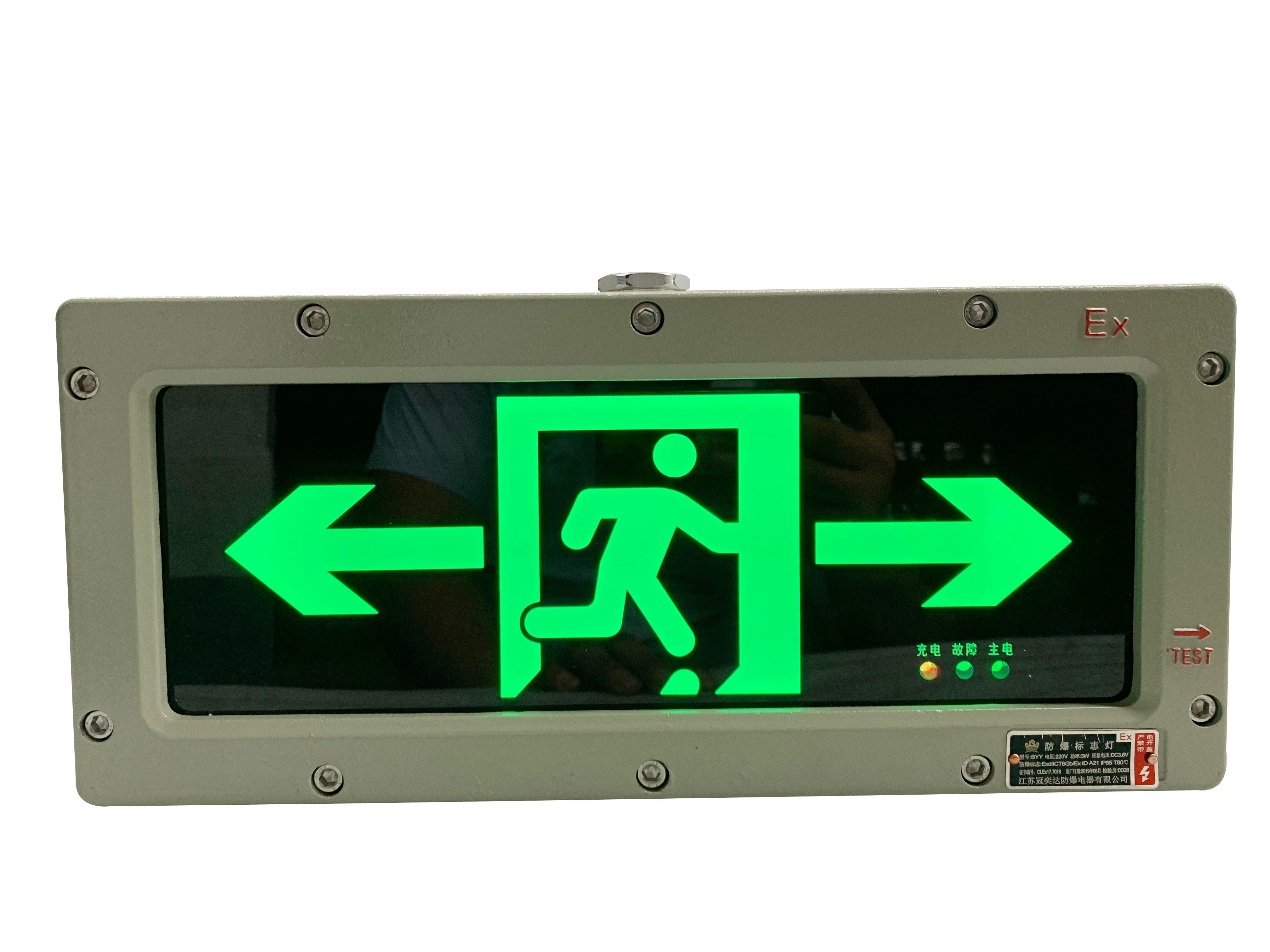 IP66 led explosion proof emergency exit light sign explosion proof exit sign led light for tunnel emergency lighting