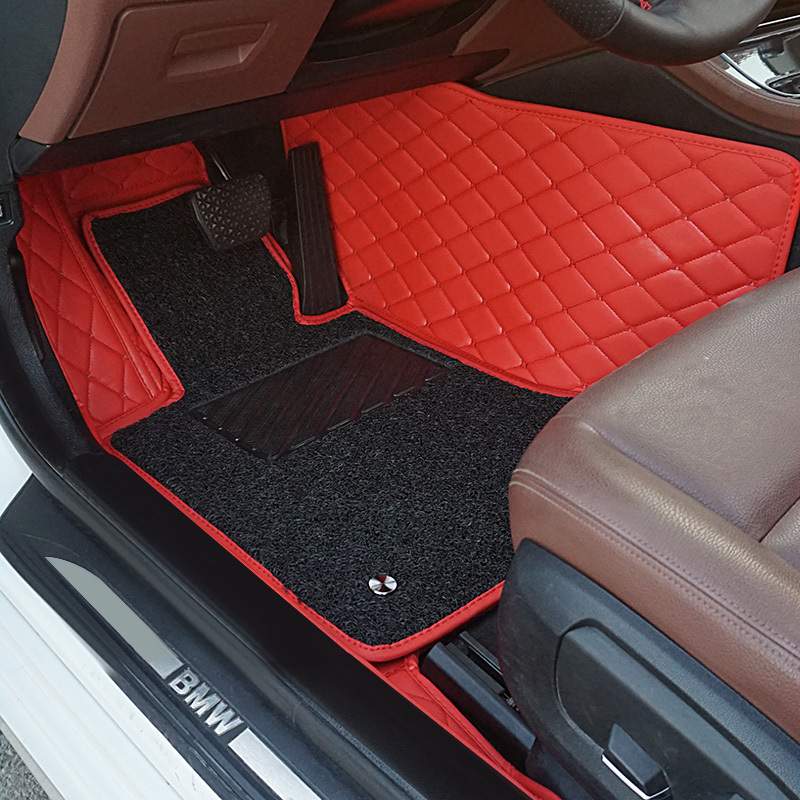 Factory direct supply newest  auti-silp  double layer silk circle pvc car mat