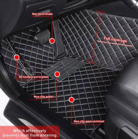 5D anti-slip waterproof PVC leather Custom car floor mats for Toyota/Honda/BMW