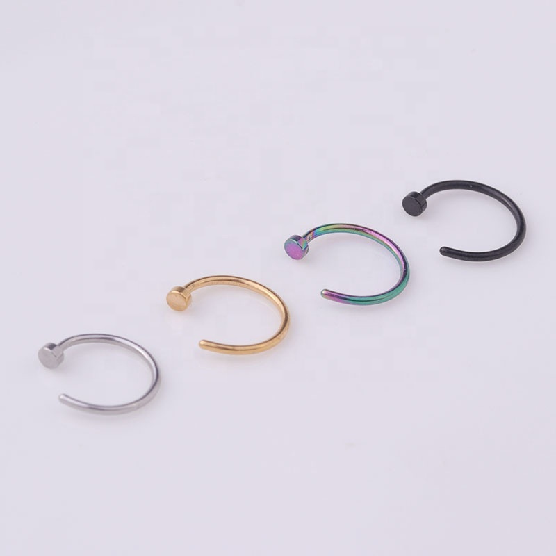 Fashion women body piercing jewelry custom nail 316l stainless steel indian nose ring