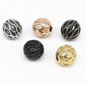 Fashion Stainless Steel Jewelry Findings Antique Gold Spacer Beads DIY Bracelet Making Charms