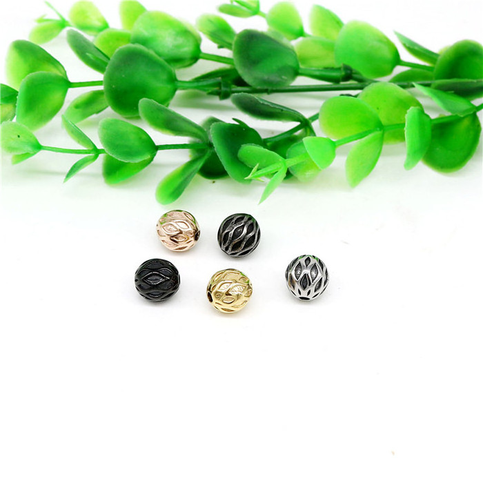 Fashion Stainless Steel Jewelry Findings Antique Gold Spacer Beads DIY Bracelet Making Charms