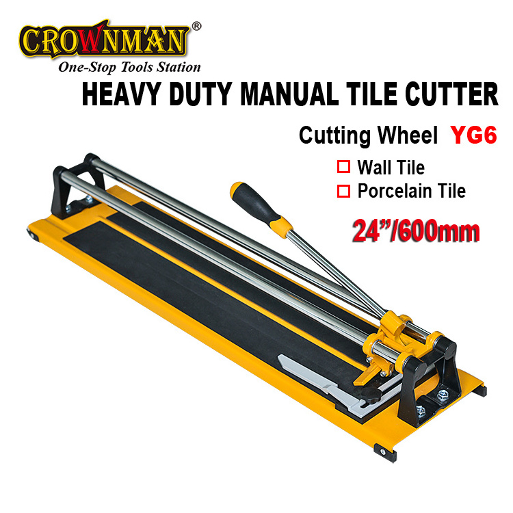 CROWNMAN Masonry & Painting Hand Tools 600mm Tile Cutting Machine 24 Inches Manual Ceramic Tile Cutter