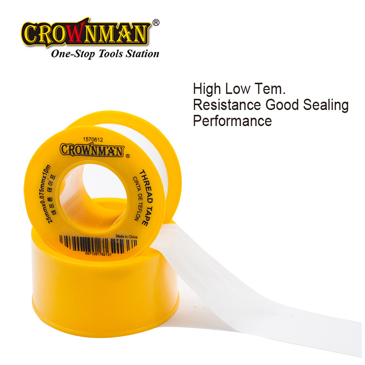 CROWNMAN Masonry & Painting Tools 12/19/25mm Thread wrapped Sealant seal PTFE tape Plumber tape for Plumbing seal work gas pipe