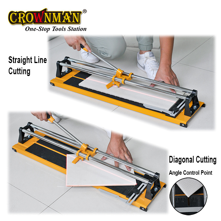 CROWNMAN Masonry & Painting Hand Tools 600mm Tile Cutting Machine 24 Inches Manual Ceramic Tile Cutter