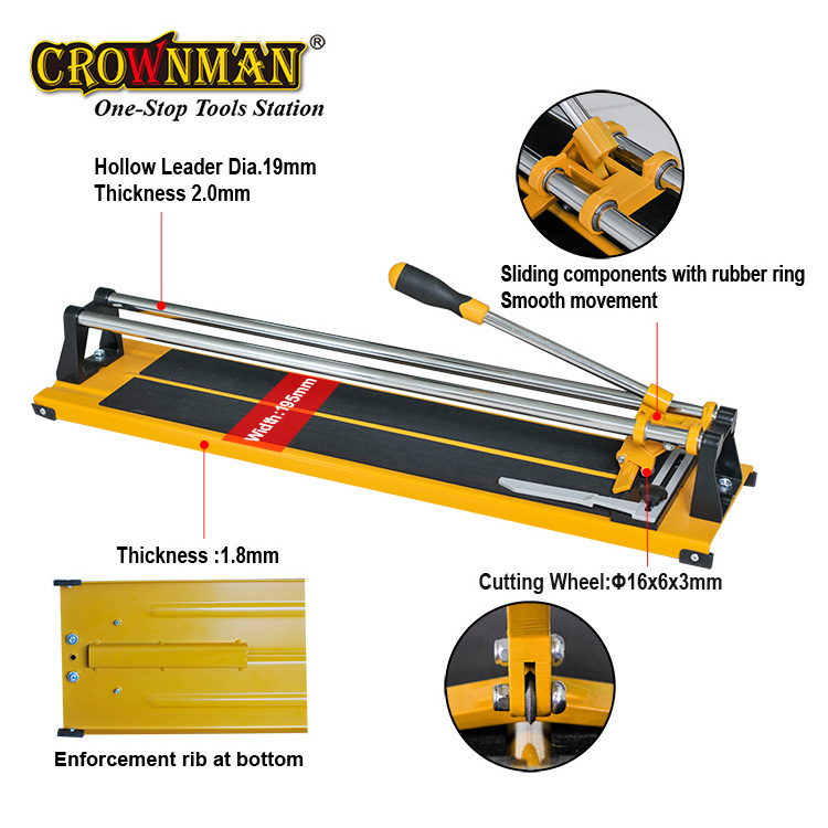 CROWNMAN Masonry & Painting Hand Tools 600mm Tile Cutting Machine 24 Inches Manual Ceramic Tile Cutter