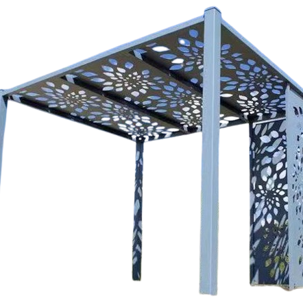 High Quality Aluminum Patio Gazebo Sunshade Waterproof Outdoor Pergola laser cut outdoor fences privacy fencing panel