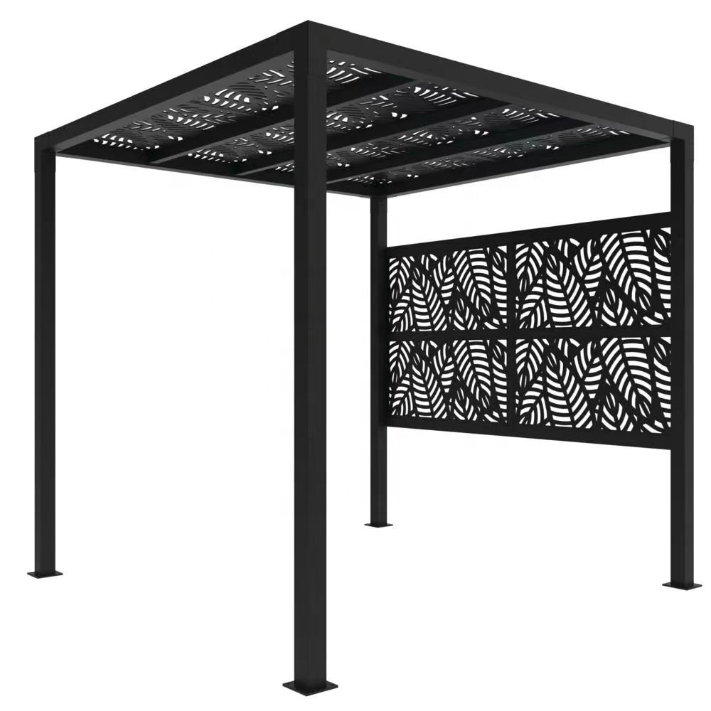 High Quality Aluminum Patio Gazebo Sunshade Waterproof Outdoor Pergola laser cut outdoor fences privacy fencing panel