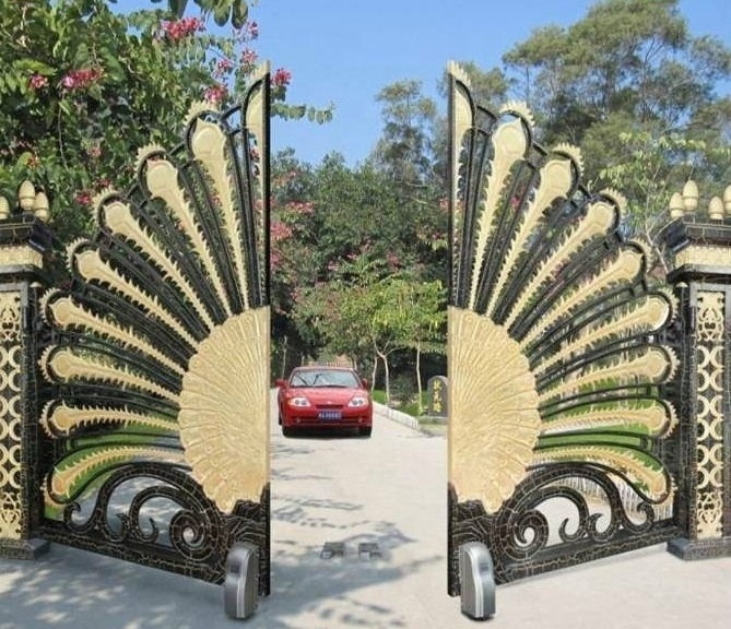 luxury Beautiful Residential Wrought Iron Gate Designs/Models/Wrought Iron Main Gates