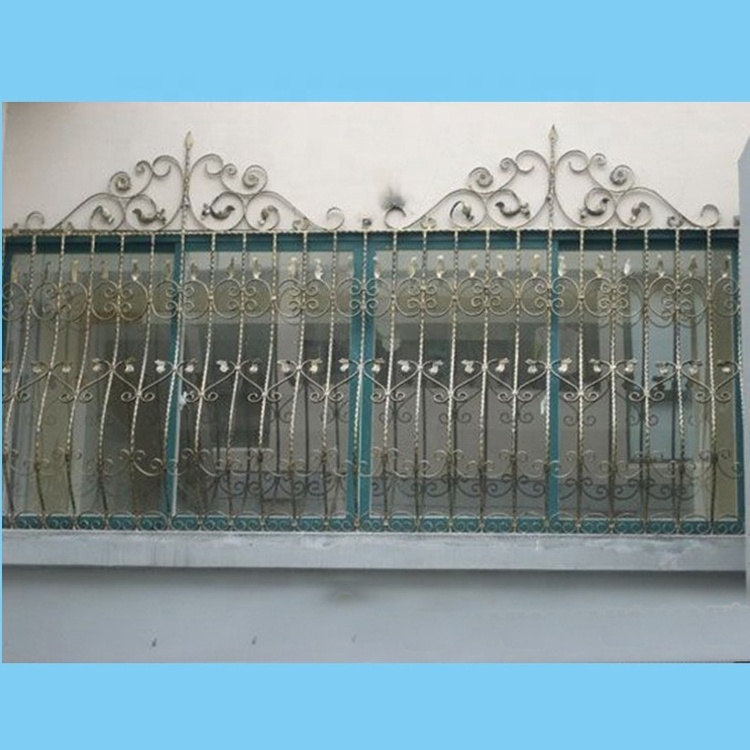 Italy home decoration steel window grill design  forged cast iron windows wrought iron window safe decorative windows