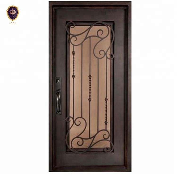 Wrought iron single door design