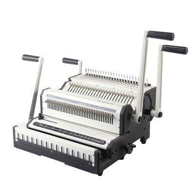 Factory Direct High Quality Multi-functional 2 IN 1 Manual Plastic Comb and Double Wire  book Binding Machine