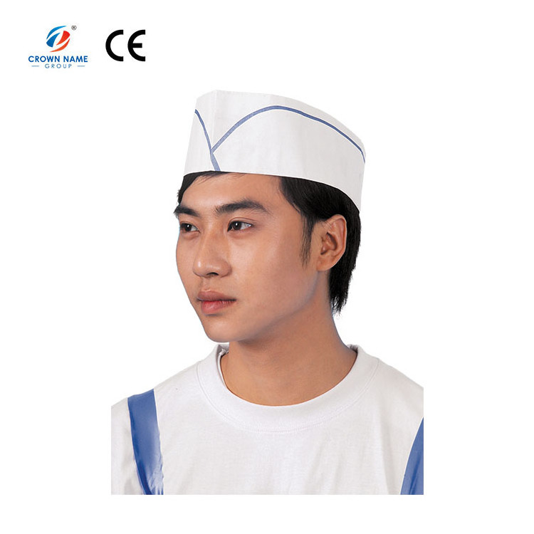 Disposable chef Paper Forage Hat and apron set with Red Blue Green Stripe restaurant