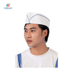 Disposable chef Paper Forage Hat and apron set with Red Blue Green Stripe restaurant