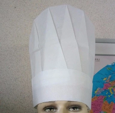 disposable non-woven chef hat round top,kitchen cooking caps