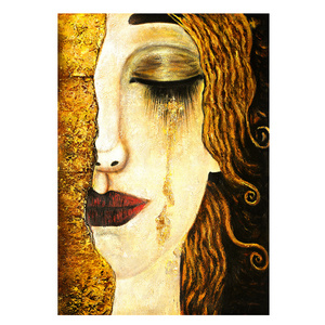 Classic Artist Gustav Klimt Tear Abstract Oil Painting on Canvas Posters and Prints Art Wall Pictures For Living Room Cuadros