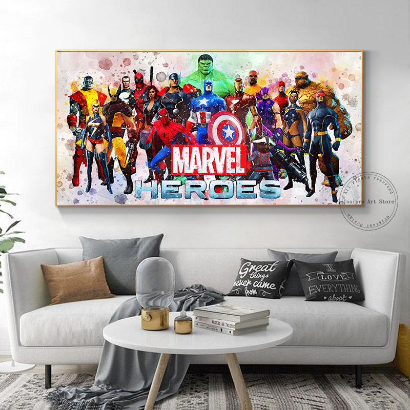 Canvas Painting America Poster Prints Wall Art Pictures for Kids Bedroom Decor Cuadros