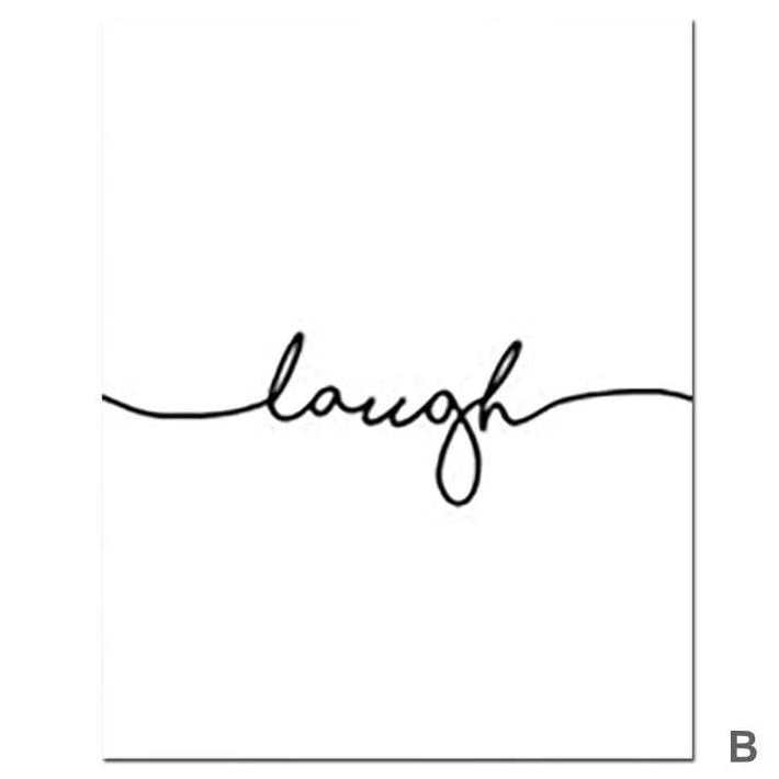 Live Laugh Love Canvas Poster Print Painting Minimalist Wall Art Wall Pictures for Living Room Nordic Decoration Home