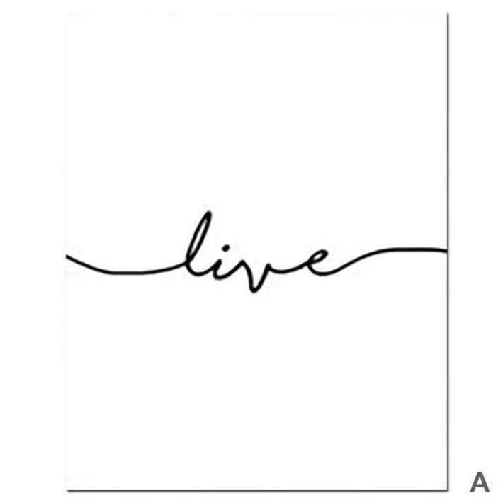 Live Laugh Love Canvas Poster Print Painting Minimalist Wall Art Wall Pictures for Living Room Nordic Decoration Home