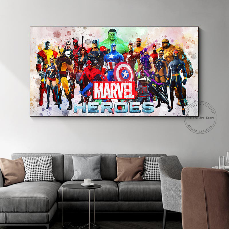 Canvas Painting America Poster Prints Wall Art Pictures for Kids Bedroom Decor Cuadros