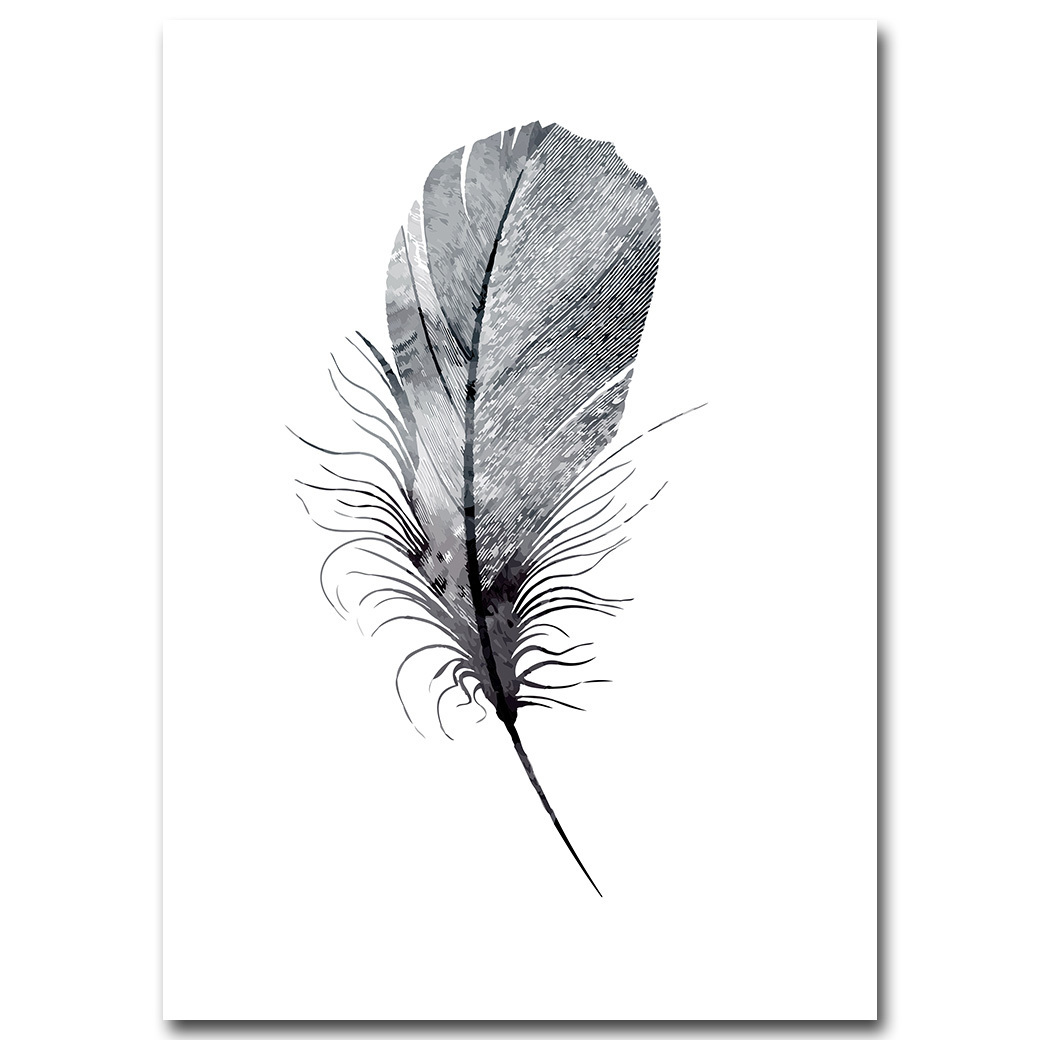 Scandinavian Poster Black White Deer Dandelion Nordic Style Wall Art Canvas Print Painting Decoration Picture Living Room Decor