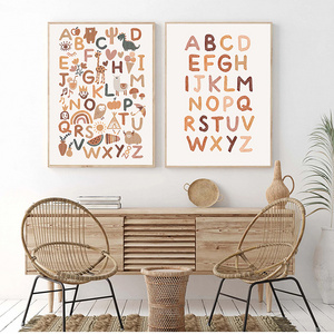 ABC Alphabet Poster Nursery Canvas Print Pictures custom poster frame home decor canvas painting wall art