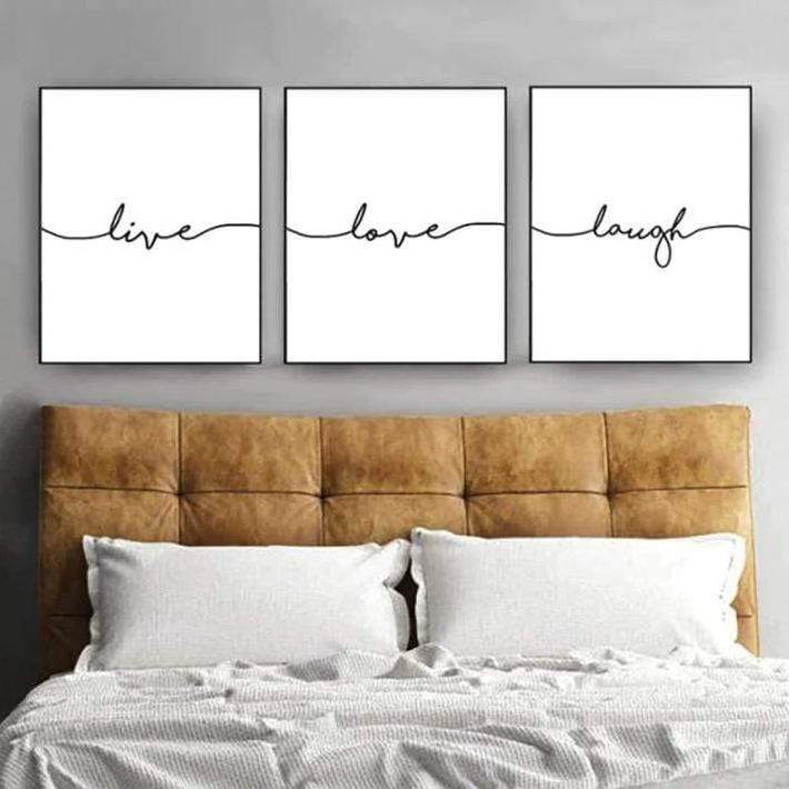 Live Laugh Love Canvas Poster Print Painting Minimalist Wall Art Wall Pictures for Living Room Nordic Decoration Home