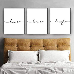 Live Laugh Love Canvas Poster Print Painting Minimalist Wall Art Wall Pictures for Living Room Nordic Decoration Home