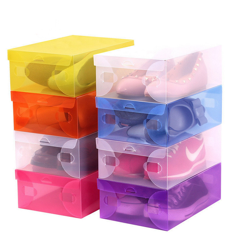 Wholesale pp shoe containers stackable clear plastic storage shoes box