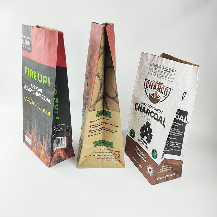 Coal 3 5 9 KG Double Layer Kraft Paper Coconut Shell Charcoal Packaging Charcoal Storage Bag