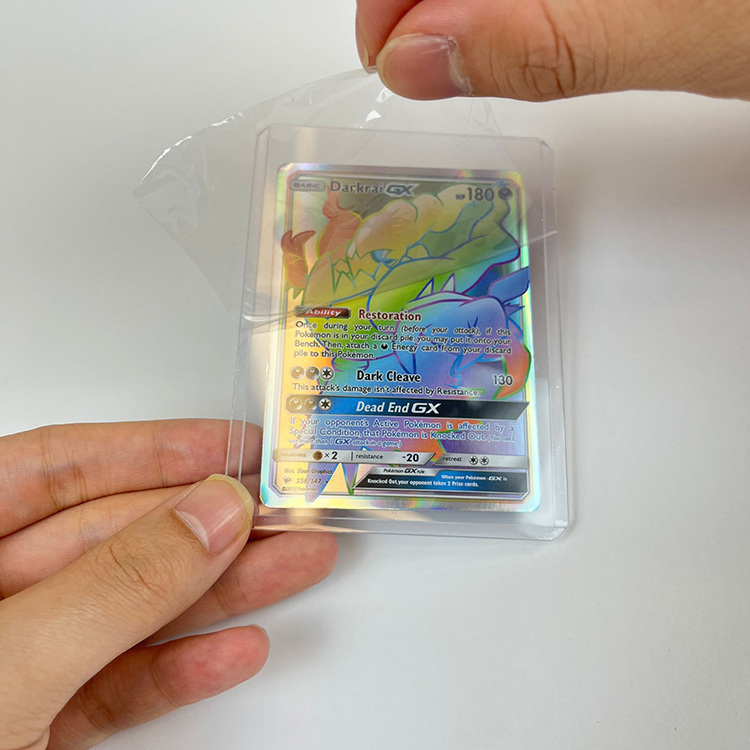 Clear Hard Plastic PVC Credit Transparent Game Trading Card Protect Sleeves