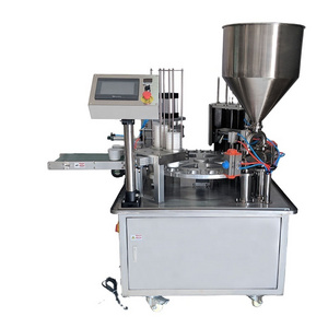 Automatic rotary jelly yogurt milk cup filling and sealing machine