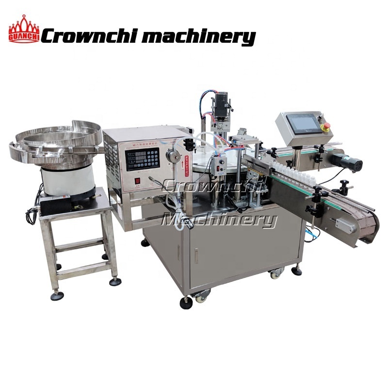 Automatic small glass bottle filling and capping machine liquid filler capper nail polish filling machine