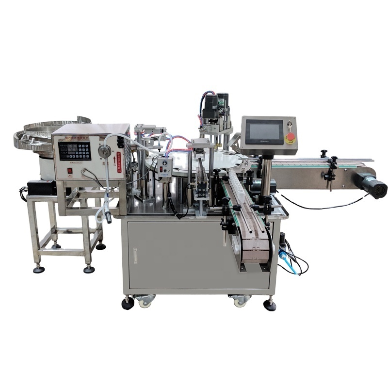 Automatic small glass bottle filling and capping machine liquid filler capper nail polish filling machine