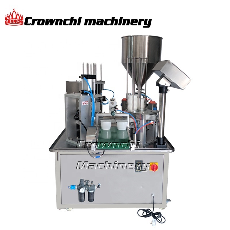 Automatic rotary jelly yogurt milk cup filling and sealing machine