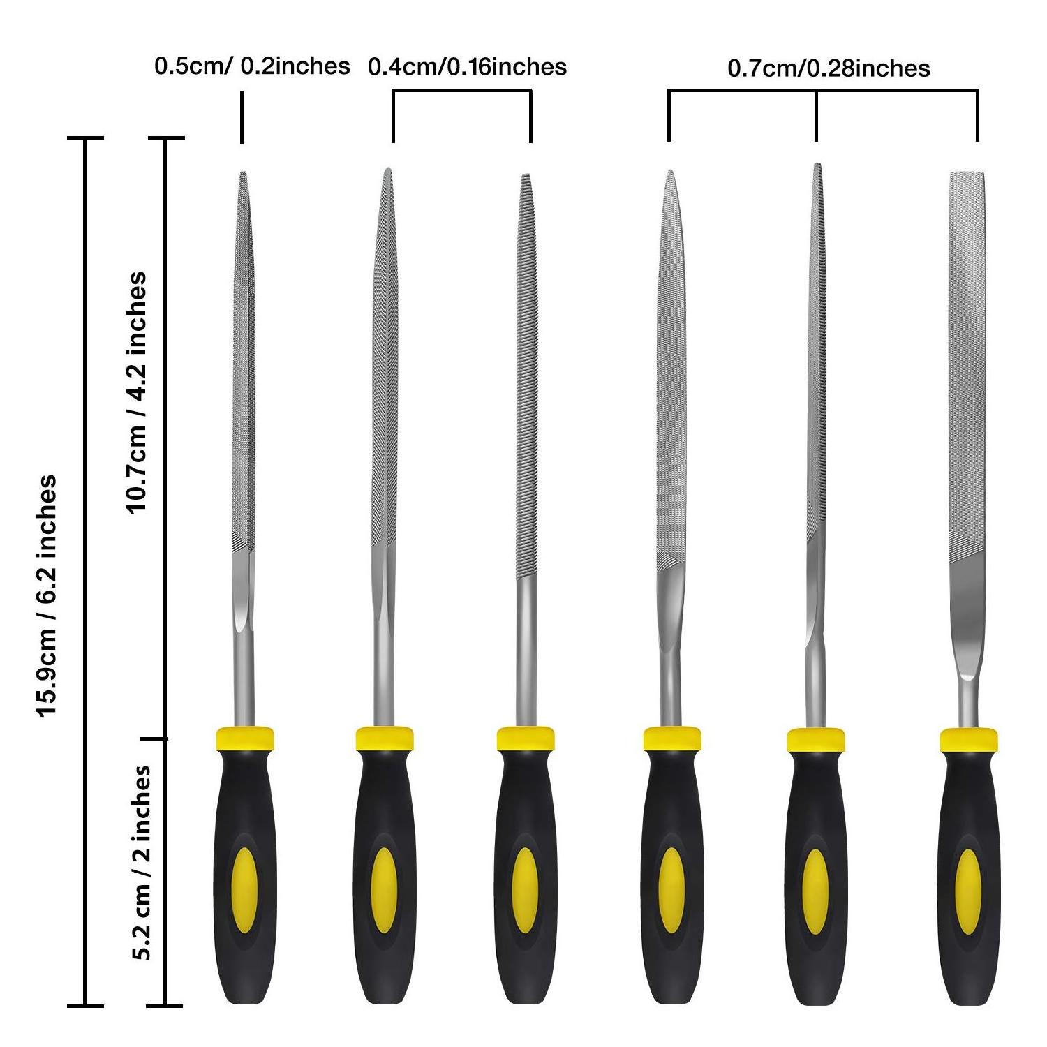 Hand Metal Needle File Set 6 Pieces Hardened Alloy Strength Steel Set