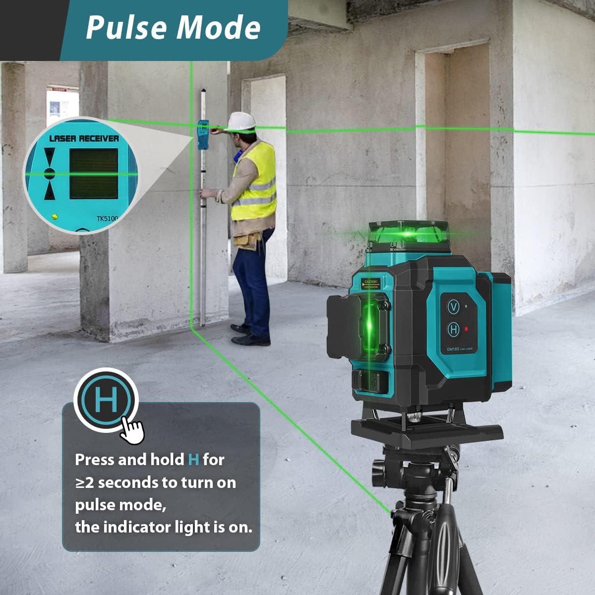 16 Lines Green Laser Level Pro 4x360degree  4D Green Cross Line Professional Laser for Construction