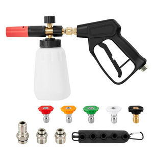 Pressure Washer Gun Set 0.22 Gal Foam Cannon 4000 PSI Washer Spay Gun M22-14 15mm / 3/8''